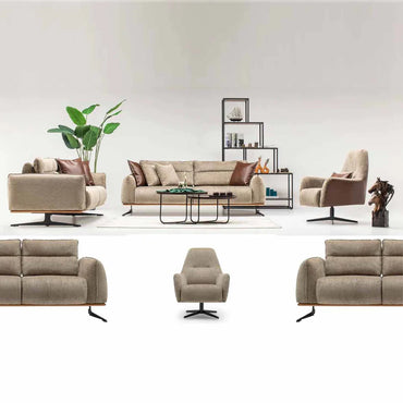 The Ambro Luxury Premium 3+2 Mink Velvet Sofa