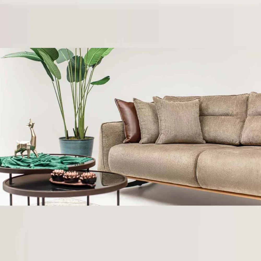 The Ambro Luxury Premium 3+2 Mink Velvet Sofa