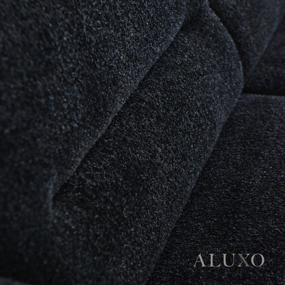 Albany Complete Sofa Set – 4+3+2 Seater with Footstool | Midnight Black