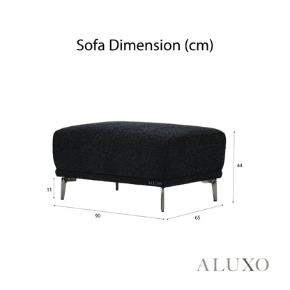 Albany Complete Sofa Set – 4+3+2 Seater with Footstool | Midnight Black