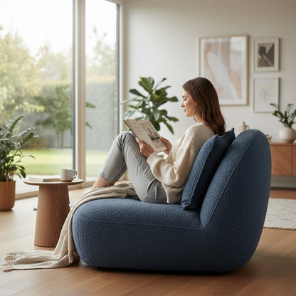 Miami Swivel Accent Armchair In Emerald Green Fabric