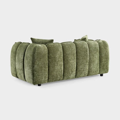 Venice Bubble Boucle Olive Green Fabric 2 Seater Sofa