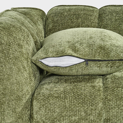 Venice Bubble Boucle Olive Green Fabric 3 Seater Sofa