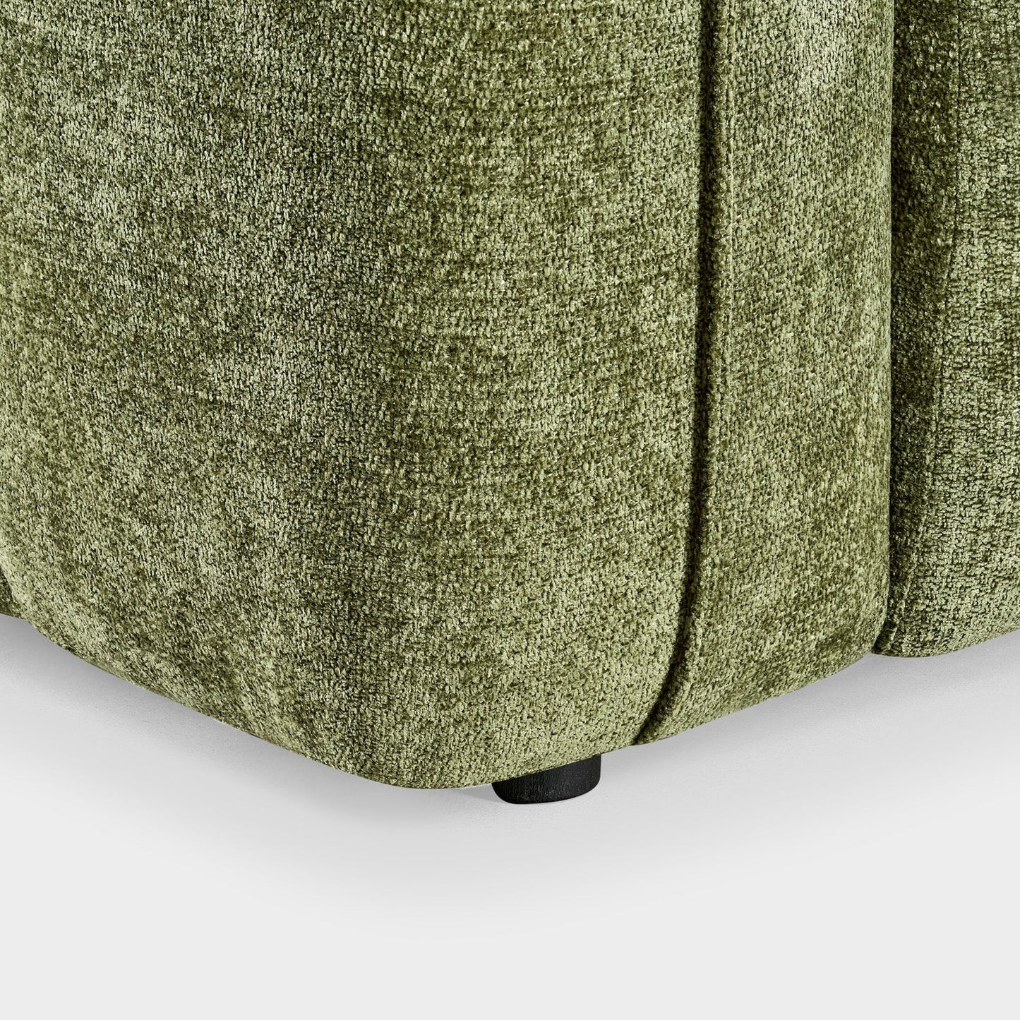 Venice Bubble Boucle Olive Green Fabric 3 Seater Sofa