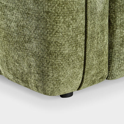 Venice Bubble Boucle Olive Green Fabric 2 Seater Sofa