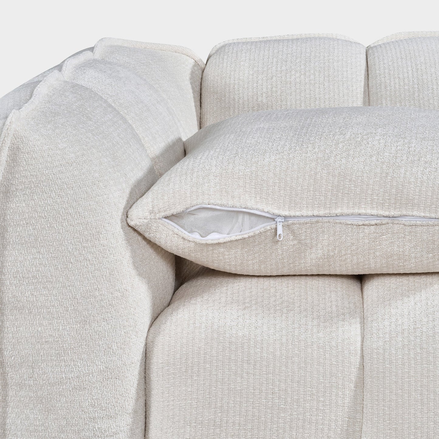 Venice Bubble Beige Boucle Fabric 2 Seater Sofa