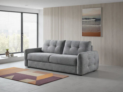 Athens 3 Seater Sofa Bed In Beige/Grey Fabric