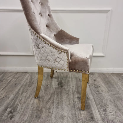Bentley Gold Dining Chair – Now in Black & Cream Velvet
