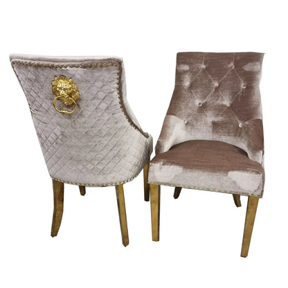 Bentley Gold Dining Chair – Now in Black & Cream Velvet
