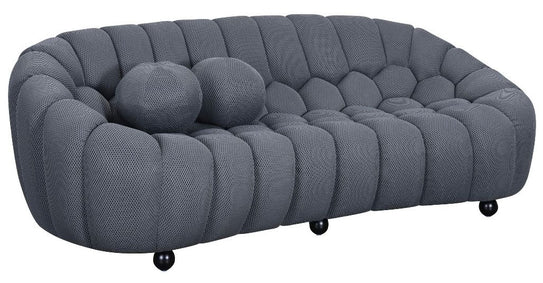 Bella Grey Bubble Cloud Boucle Velvet 3 Seater Sofa