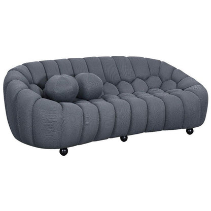 Bella Grey Bubble Cloud Boucle Velvet 3 Seater Sofa