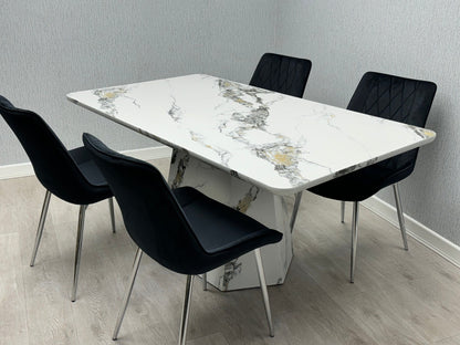 Capri 160cm Marble Effect Dining Table