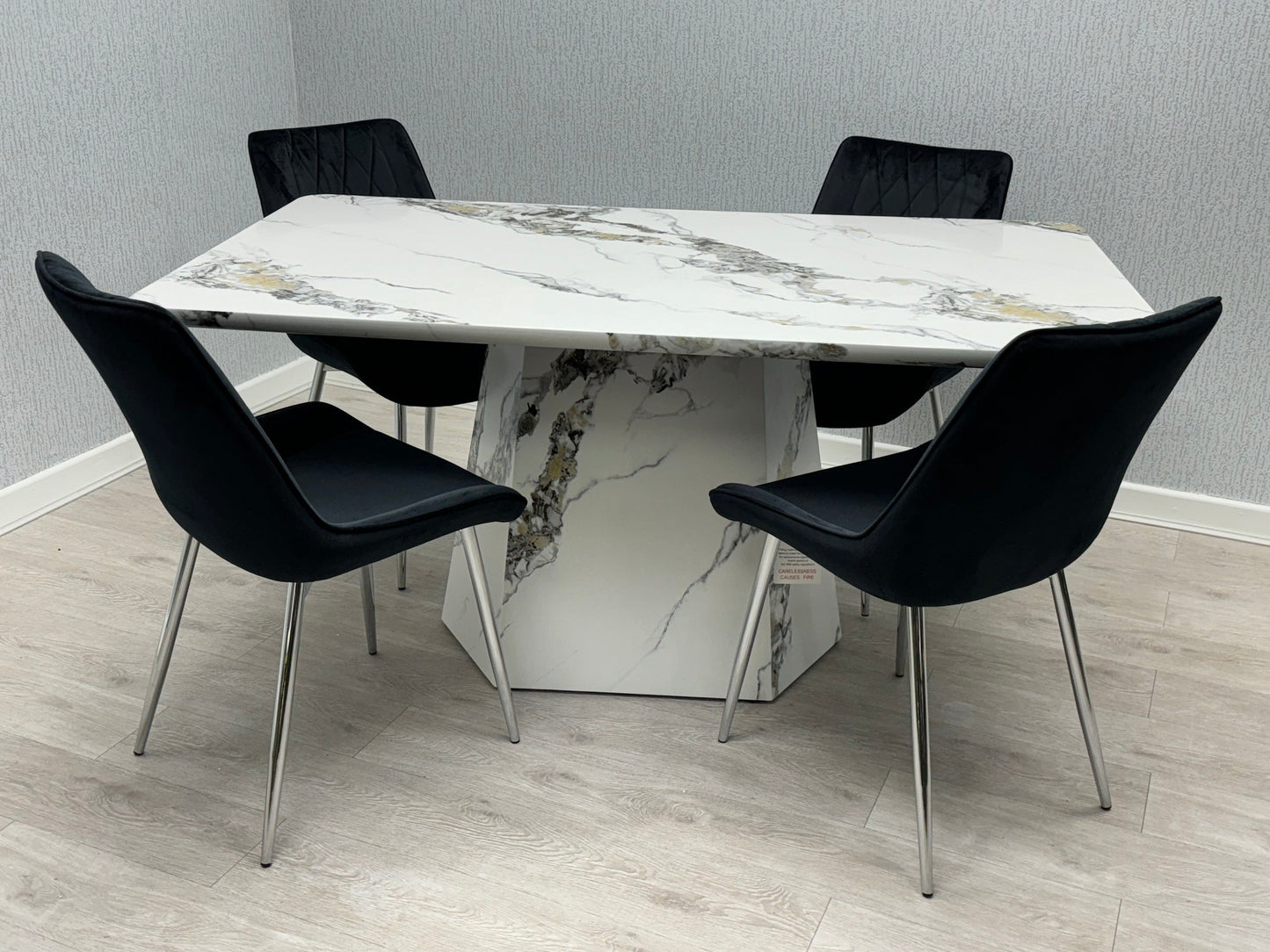 Capri 160cm Marble Effect Dining Table