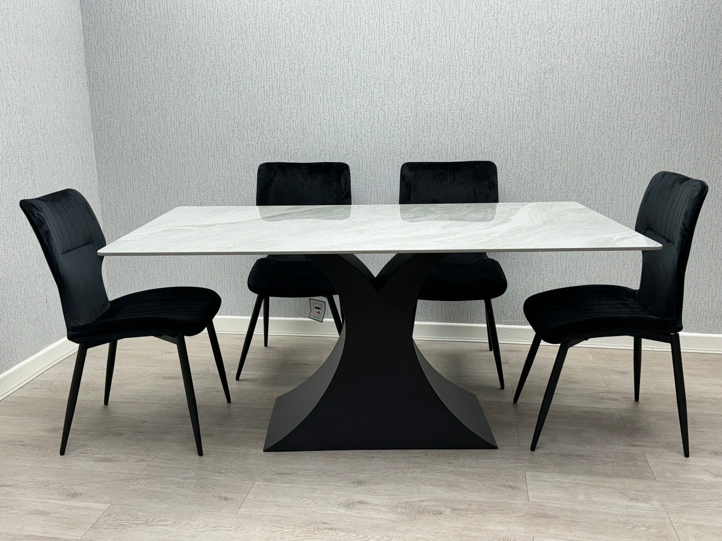 Caroline Grey Ceramic 160CM Fixed Table Top Dining Table