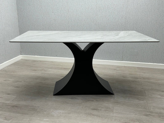 Caroline Grey Ceramic 160CM Fixed Table Top Dining Table