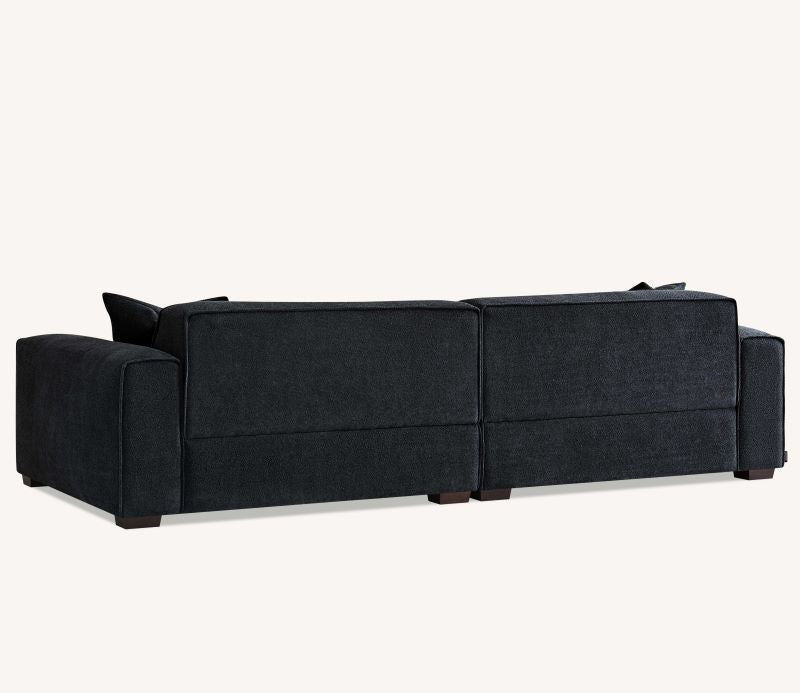 Aluxo Dakota 4 seater with Chaise in Midnight Blue Boucle