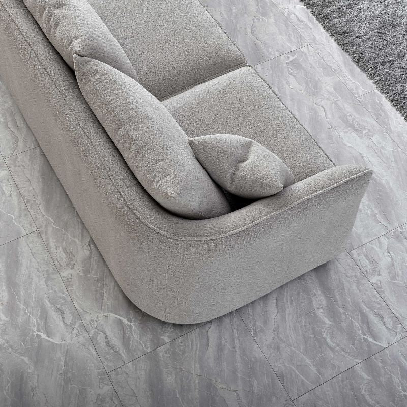 Rubin Corner Chaise In Pebble Taupe Boucle Sofa