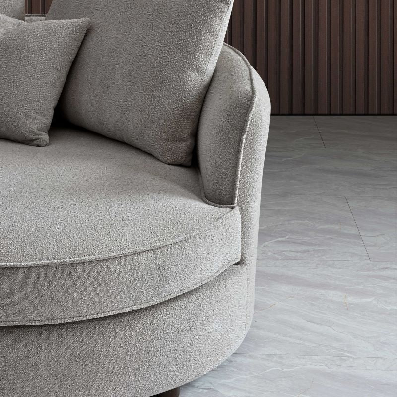 Rubin Corner Chaise In Pebble Taupe Boucle Sofa