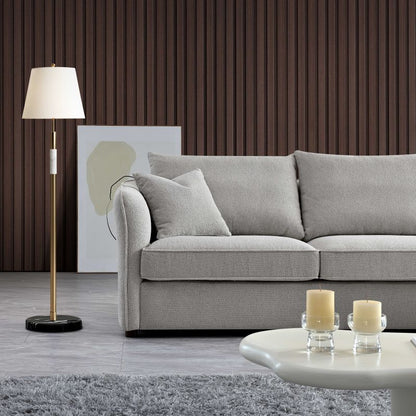 Rubin Corner Chaise In Pebble Taupe Boucle Sofa