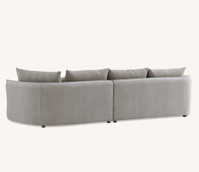 Rubin Corner Chaise In Pebble Taupe Boucle Sofa