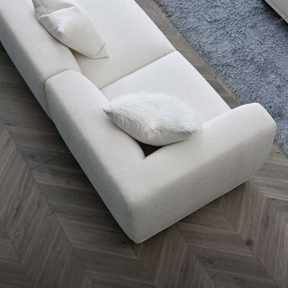 Lottie Modular Corner Group In Polar White Boucle Sofa