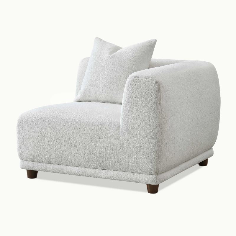 Lottie Modular Corner Group In Polar White Boucle Sofa