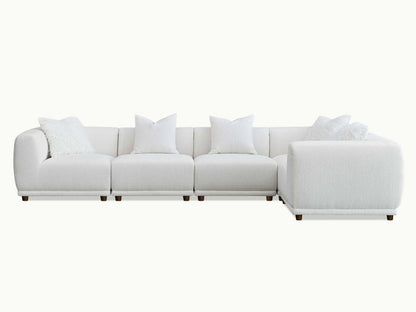 Lottie Modular Corner Group In Polar White Boucle Sofa