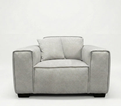 ALUXO Dakota Modular Armchair In Midnight Black Boucle Fabric