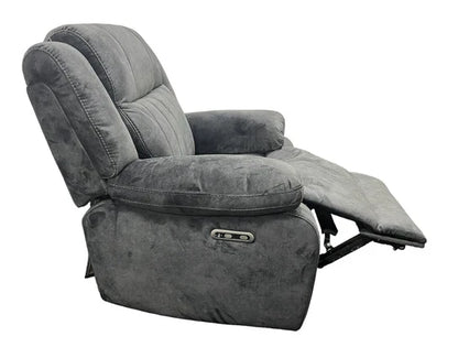 Techno 3, 2 or 1 Seater Electric Recliner Sofa Charcoal Grey Fabric