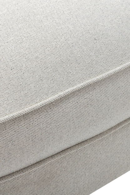 Classic Buttoned Back Linen Armchair with Wooden Legs