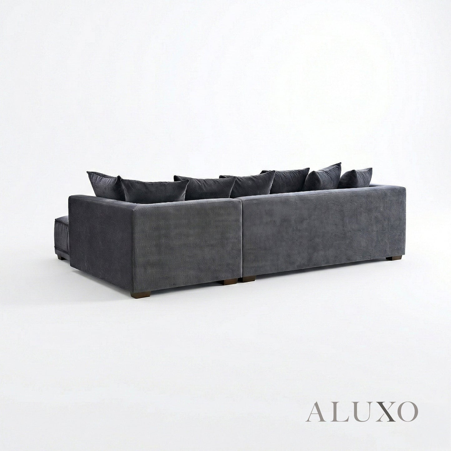 Gramercy Right Hand Facing (RHF) Corner Sofa – Steel Grey Velvet