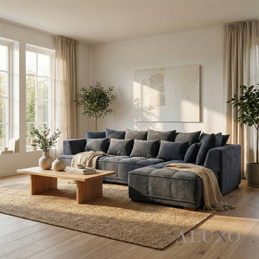 Gramercy Right Hand Facing (RHF) Corner Sofa – Steel Grey Velvet