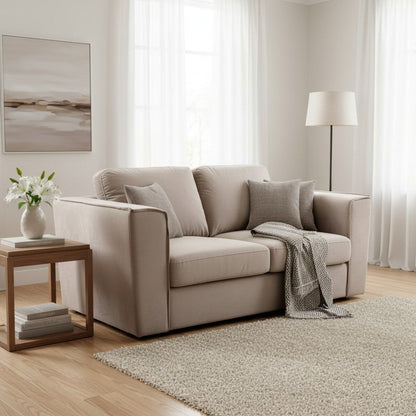 Hudson 3+2 Seater Sofa With Fixed Back Cushion In Steel Grey Velvet