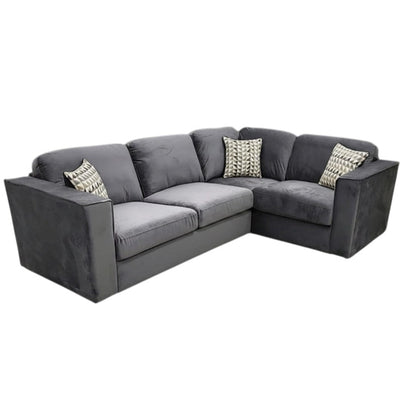 Hudson 4 Piece Corner Sofa With Fixed Full Back In Teal Green Velvet Fabric