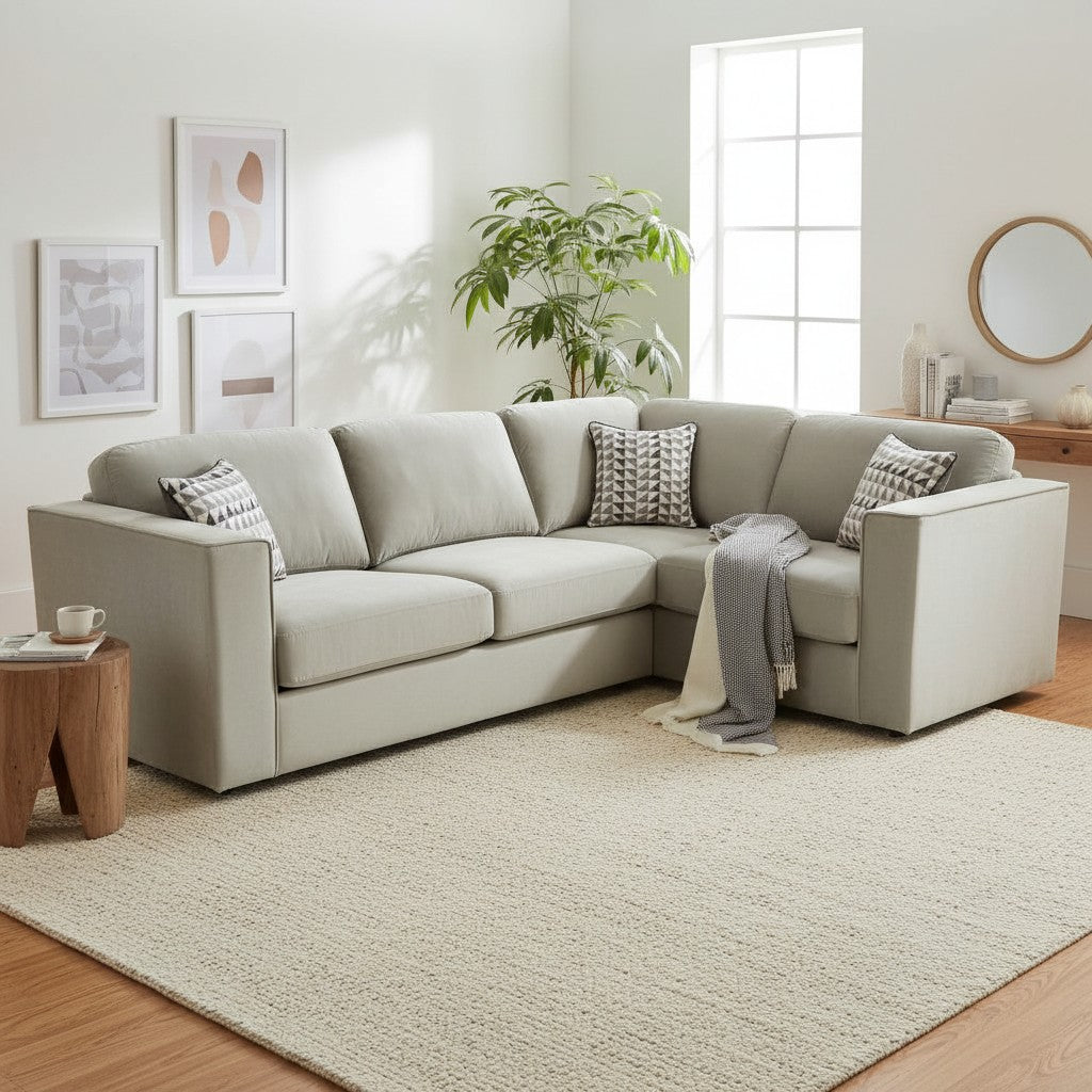 Hudson 4 Piece Corner Sofa With Fixed Full Back In Teal Green Velvet Fabric