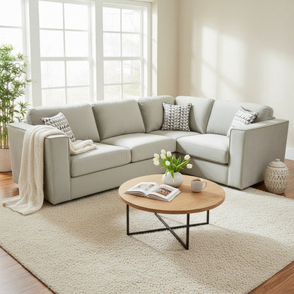 Hudson 4 Piece Corner Sofa With Fixed Full Back In Teal Green Velvet Fabric