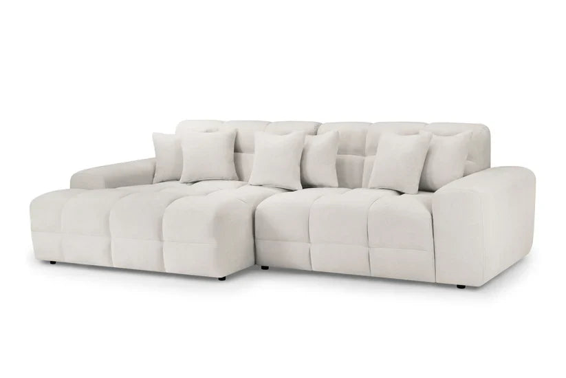 The Bubble Beige Boucle Fabric Left Hand Corner Cloud Sofa