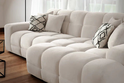 The Bubble Beige Boucle Fabric Left Hand Corner Cloud Sofa