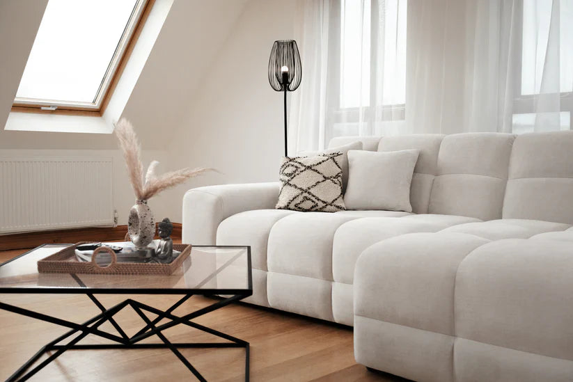 The Bubble Beige Boucle Fabric Right Hand Corner Cloud Sofa