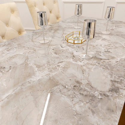 Louis 180CM Gold Marble Dining Table