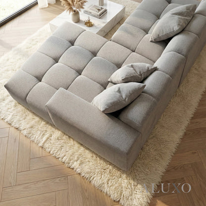 Leonard Right Hand Facing (RHF) Corner Sofa – Cloudy Grey Bouclé