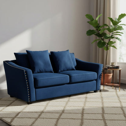 Lincoln 3+2 Seater Sofa With Scatter Back Cushion In Pebble Grey Velvet Fabric