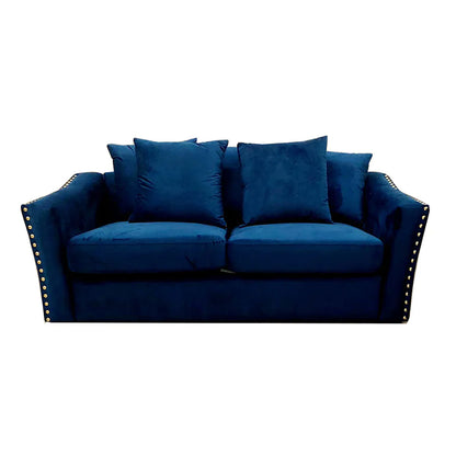 Lincoln 3+2 Seater Sofa With Scatter Back Cushion In Steel Grey Velvet Fabric