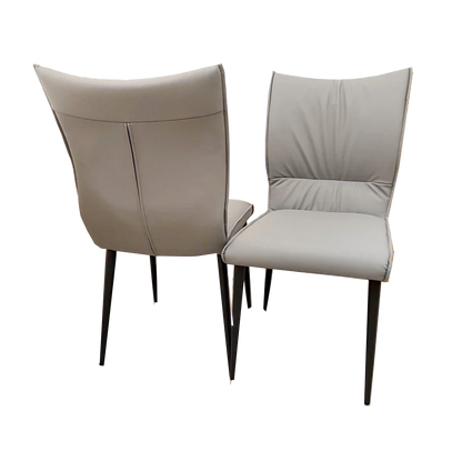 Luxury Folke Leather Dining Chair With Faux Leather And Scandinavian Legs