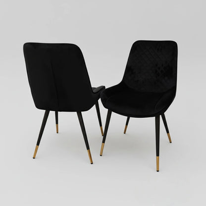 Luxury Valdemar 1.6m Black Sintered Stone Dining Set Chrome Pedestal Base With Lyder Velvet Chairs