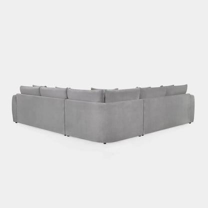 Mirabel Grey Velvet Large Corner Sofa