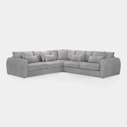 Mirabel Grey Velvet Large Corner Sofa