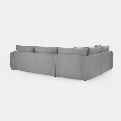 Mirabel Grey Velvet Left Hand Facing Corner Sofa