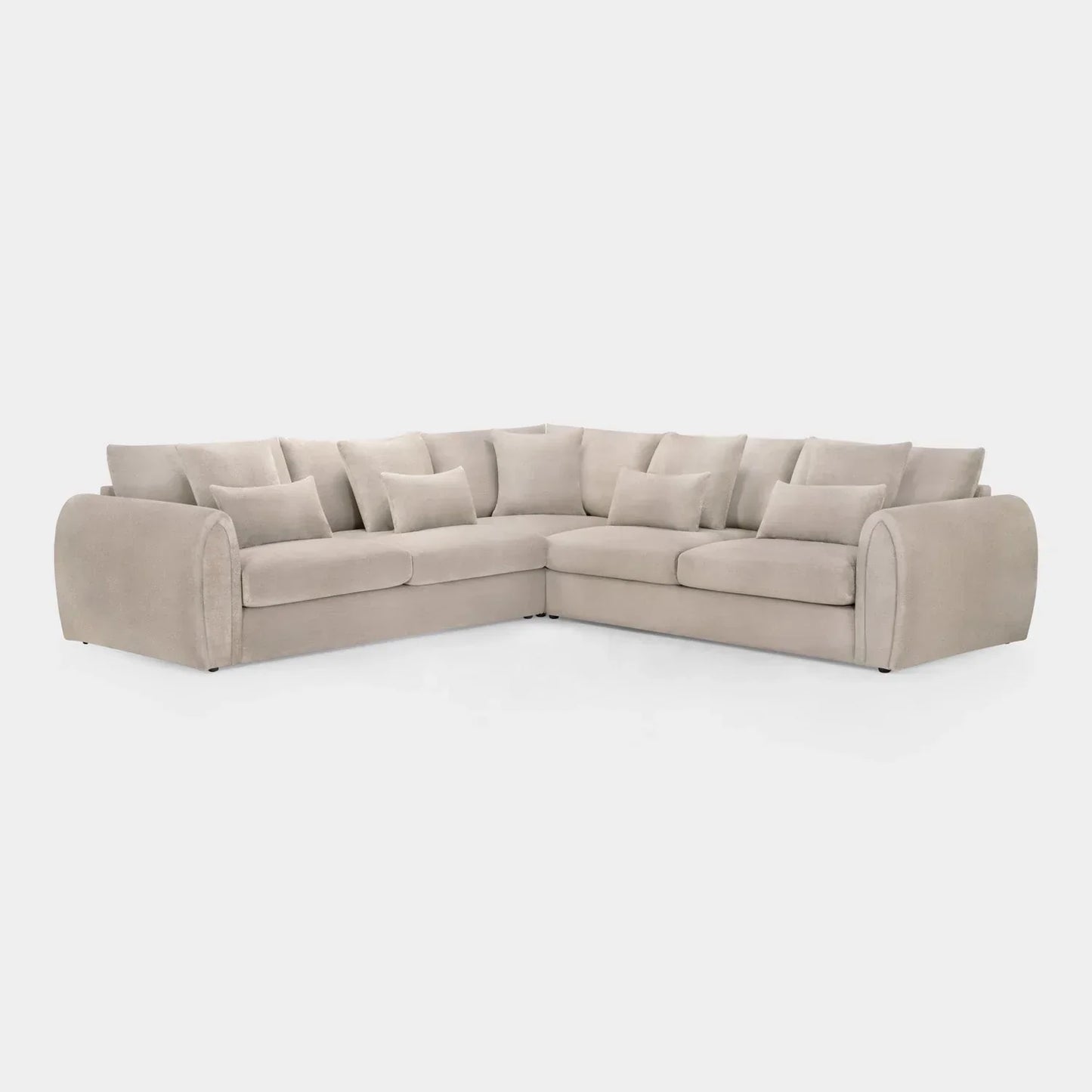 Mirabel Mocha Velvet Large Corner Sofa