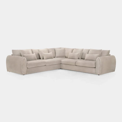 Mirabel Mocha Velvet Large Corner Sofa